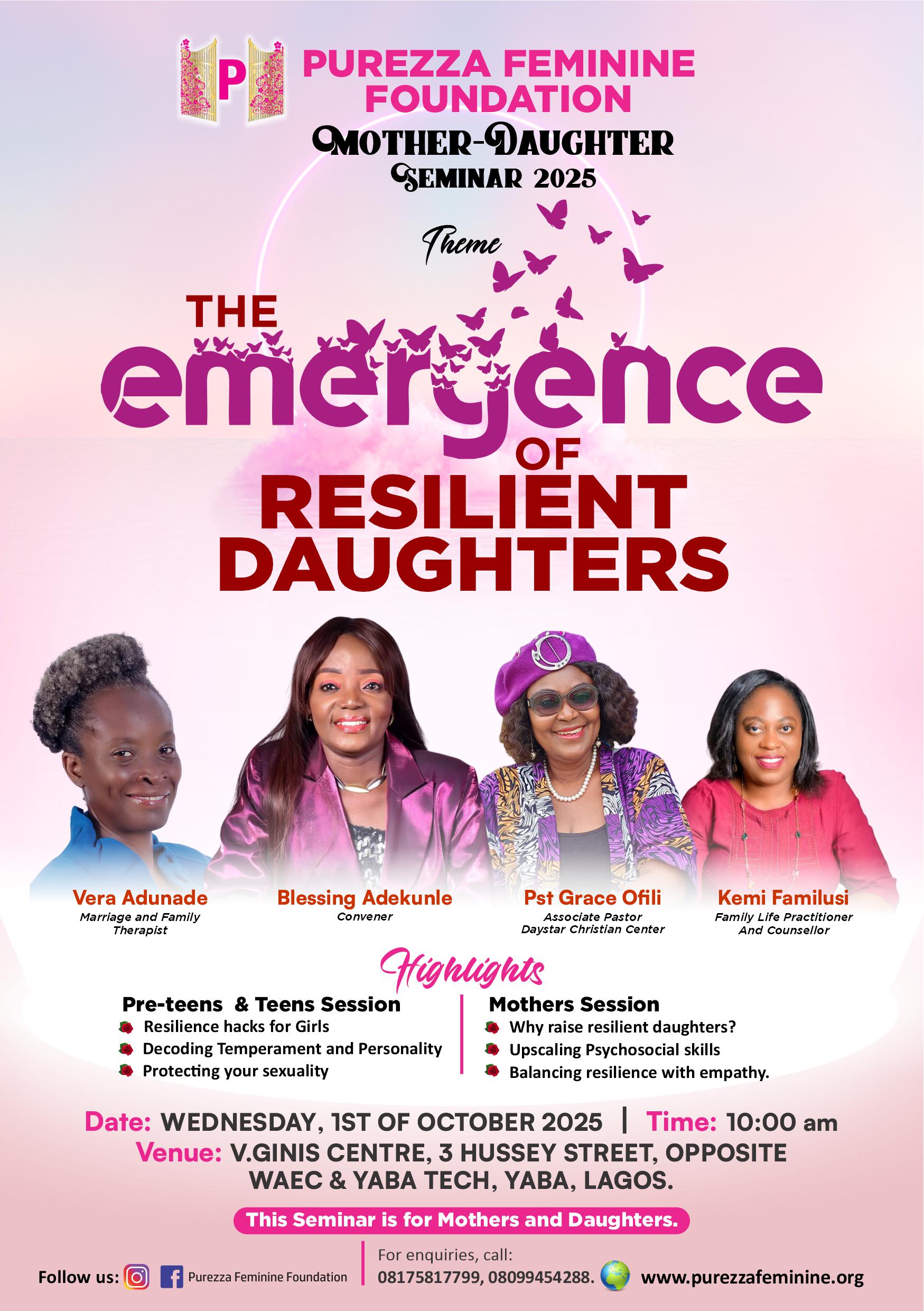 Purezza Seminar 2025:The Emergence of Resilient Daughters.